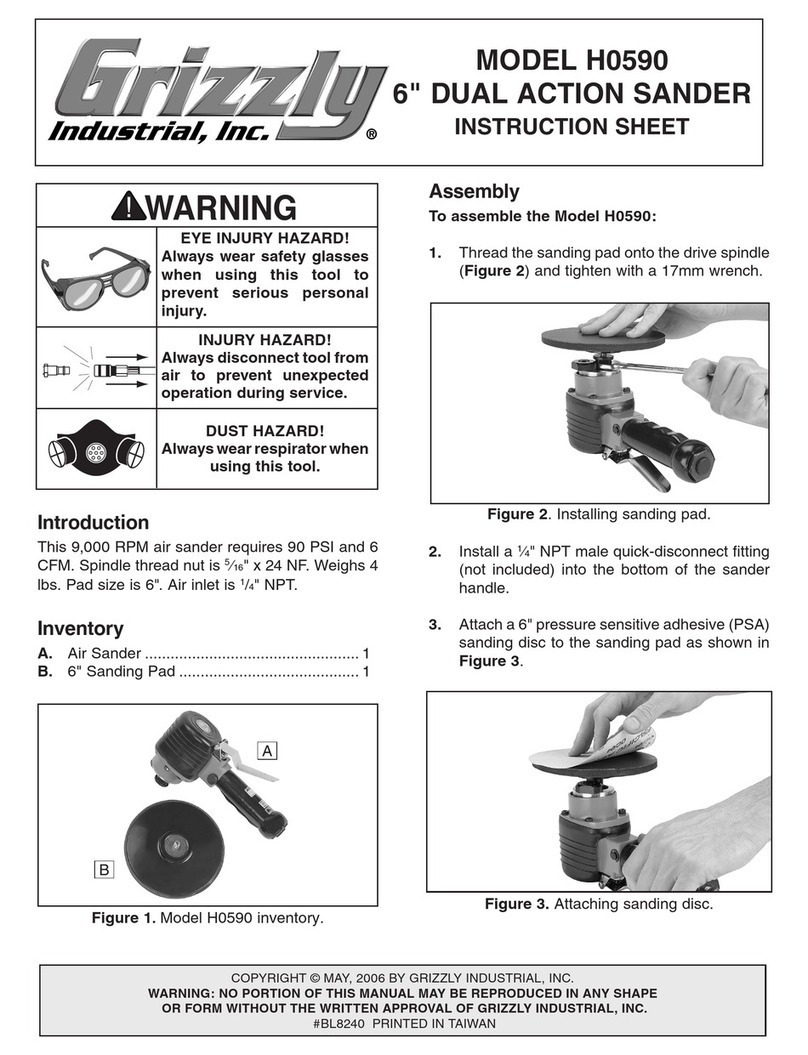 Grizzly H0590 instruction sheet