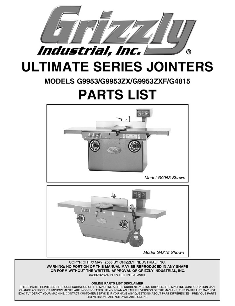 Grizzly G4815 parts list