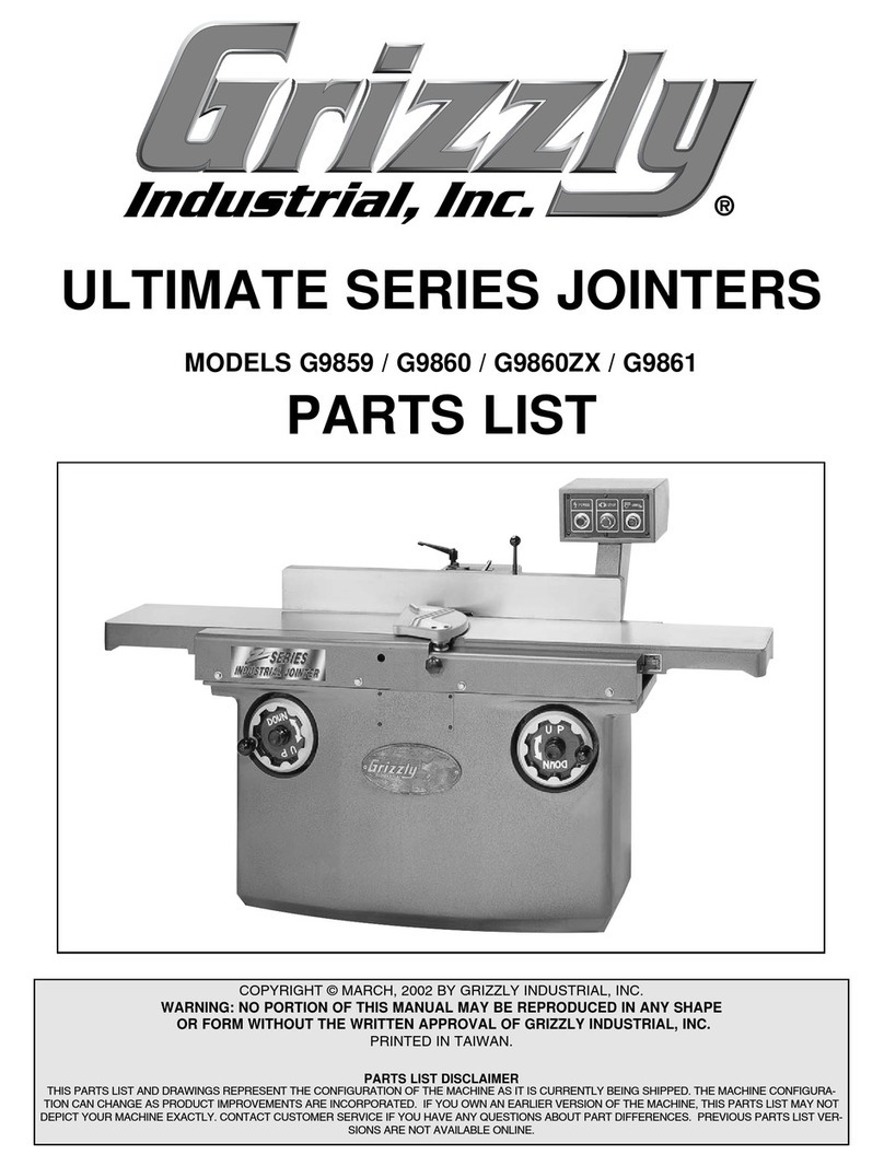 Grizzly G9859 parts list