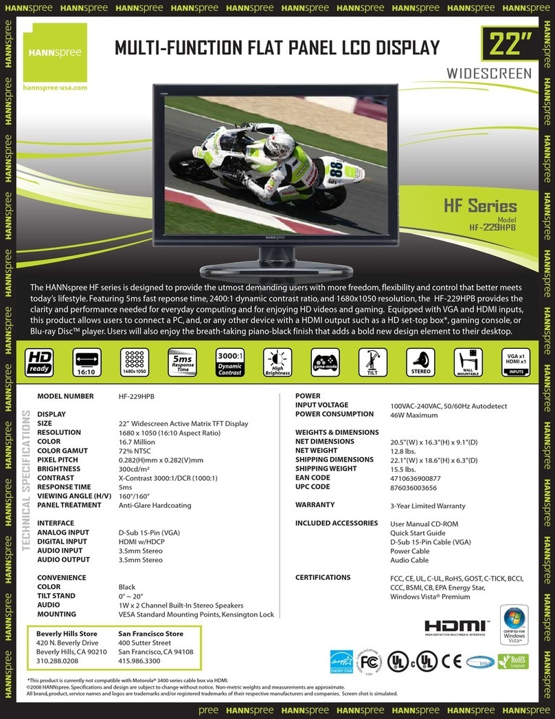 HANNspree HF-229HPB User manual