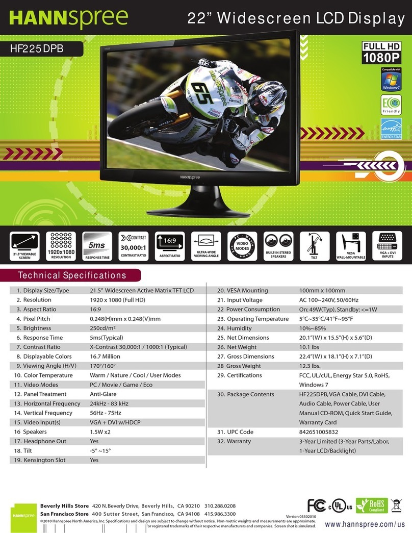 HANNspree HF225DPB User manual