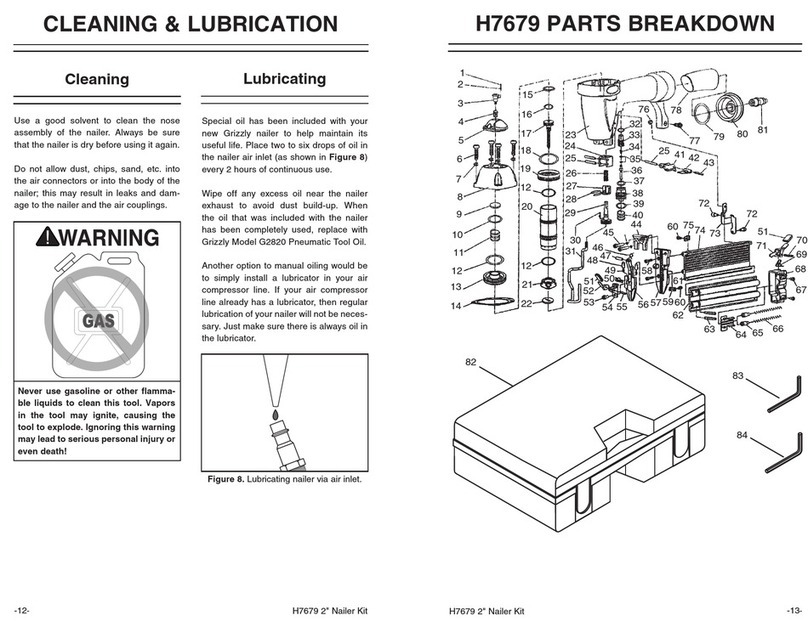 Grizzly H7679 Maintenance and troubleshooting