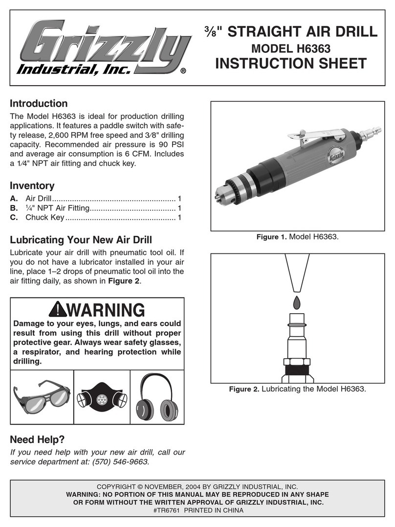 Grizzly H6363 instruction sheet