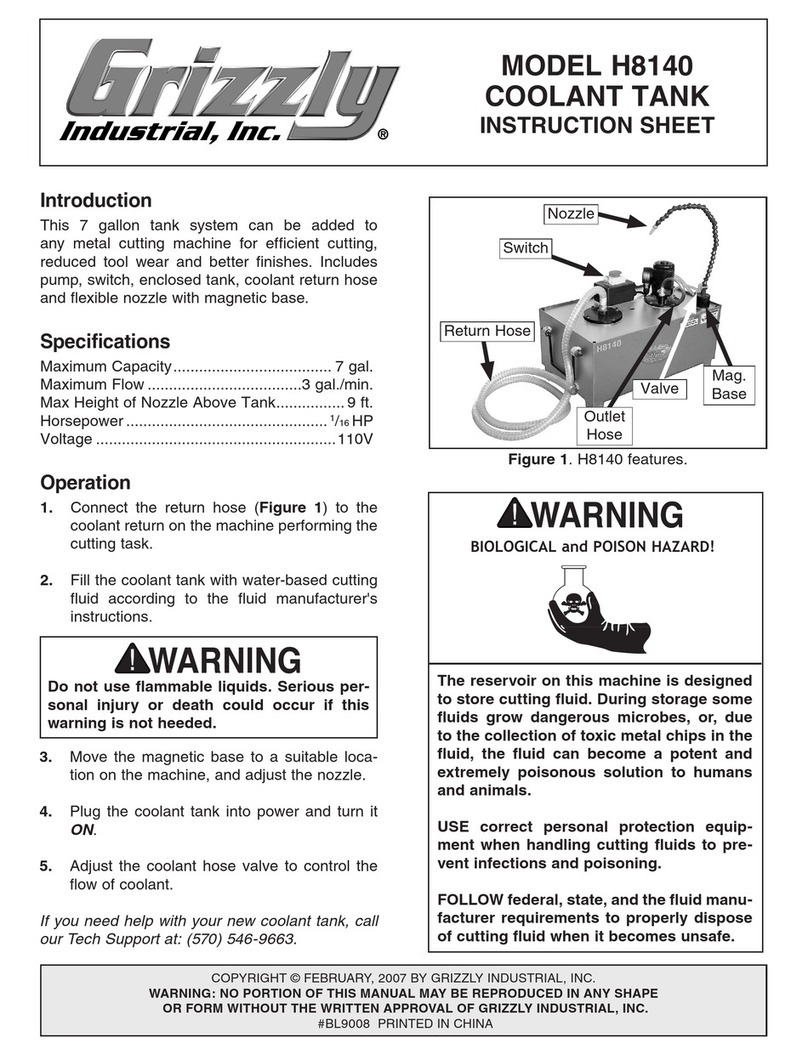 Grizzly H8140 instruction sheet