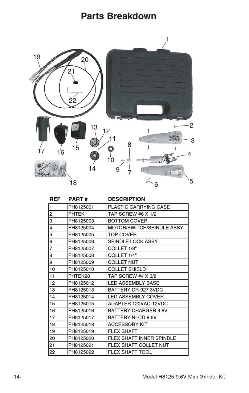 Grizzly H8125 Parts Breakdown Grizzly H8125 Parts Breakdown