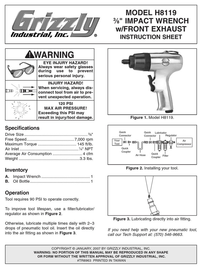 Grizzly H8119 instruction sheet