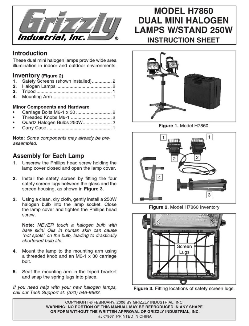 Grizzly H7860 instruction sheet