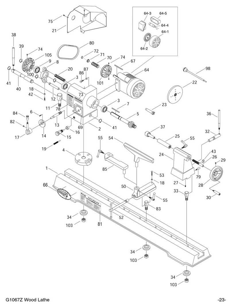 Grizzly G1067Z parts list