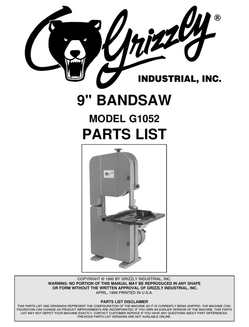 Grizzly G1052 User manual