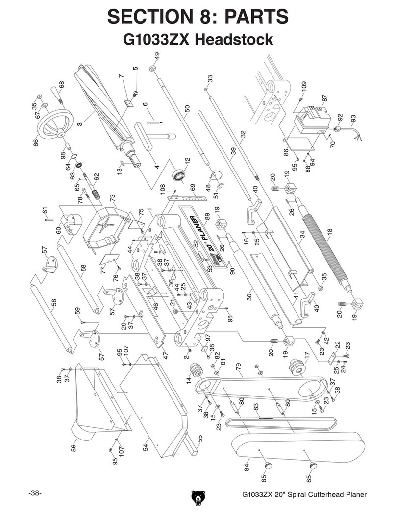 Grizzly G1033ZX User manual