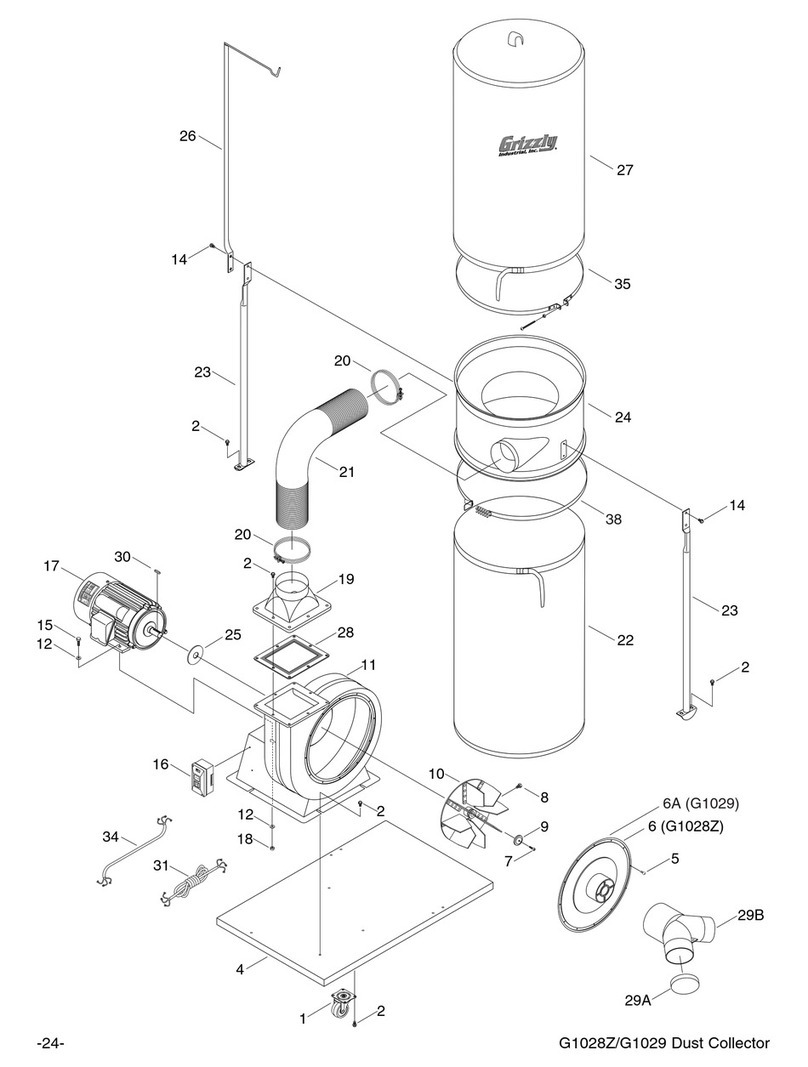 Grizzly G1029Z parts manual Grizzly G1029Z parts manual