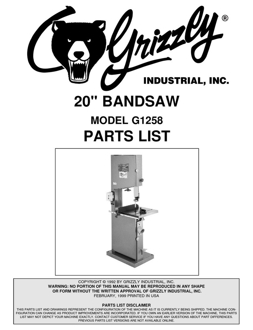 Grizzly G1258 User manual