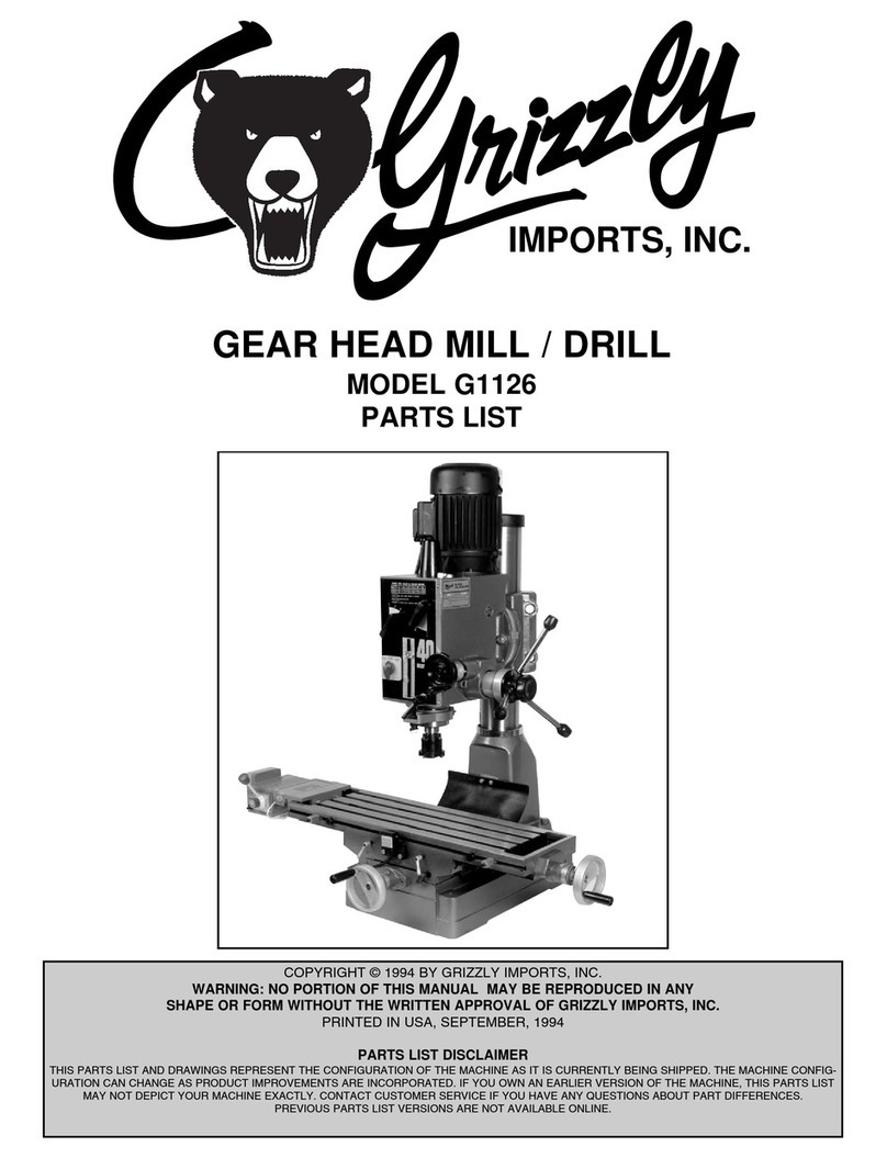 Grizzly G1126 User manual