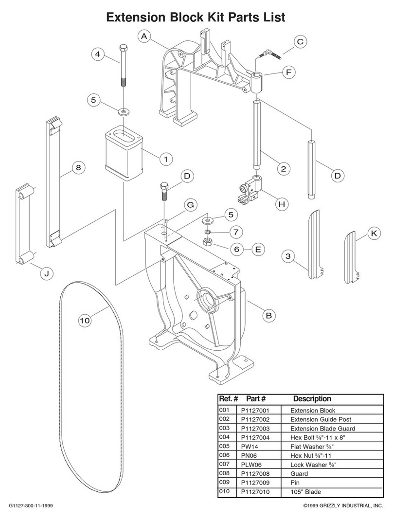 Grizzly G1127 User manual