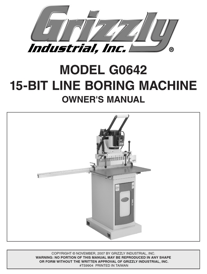 Grizzly Line Boring Machine G0642 User manual