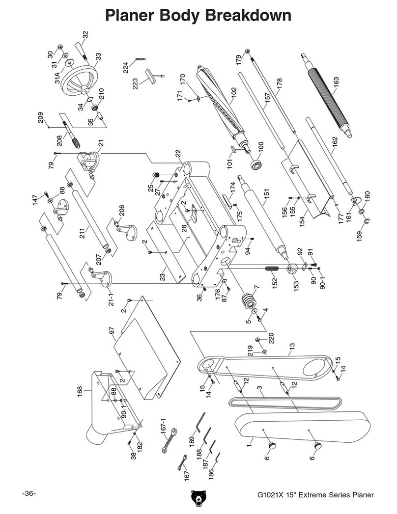 Grizzly G1021x Parts Breakdown