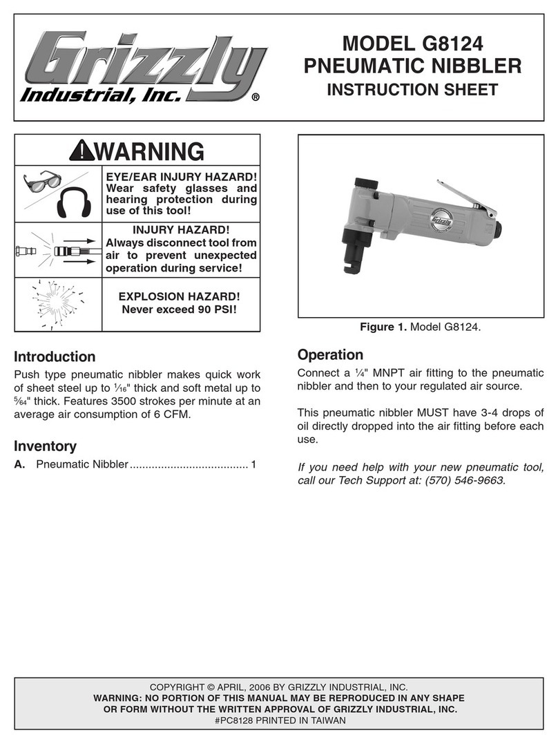 Grizzly G8124 instruction sheet