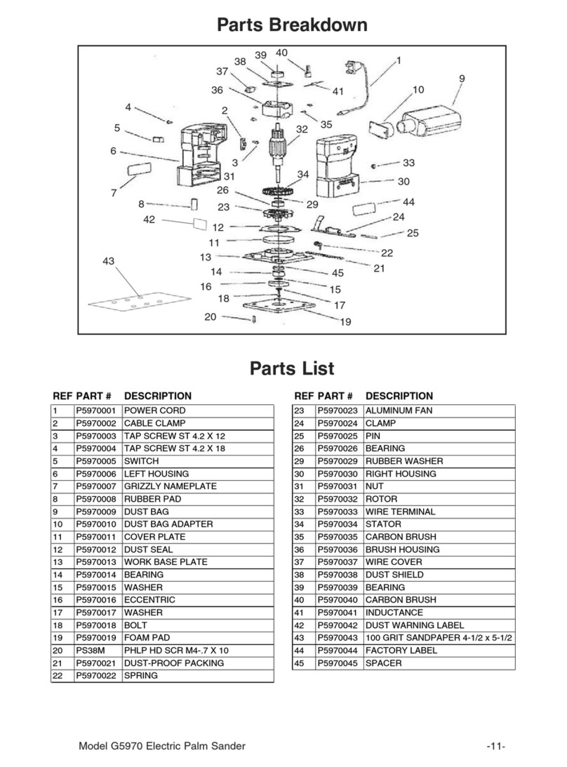 Grizzly G5970 Quick start guide