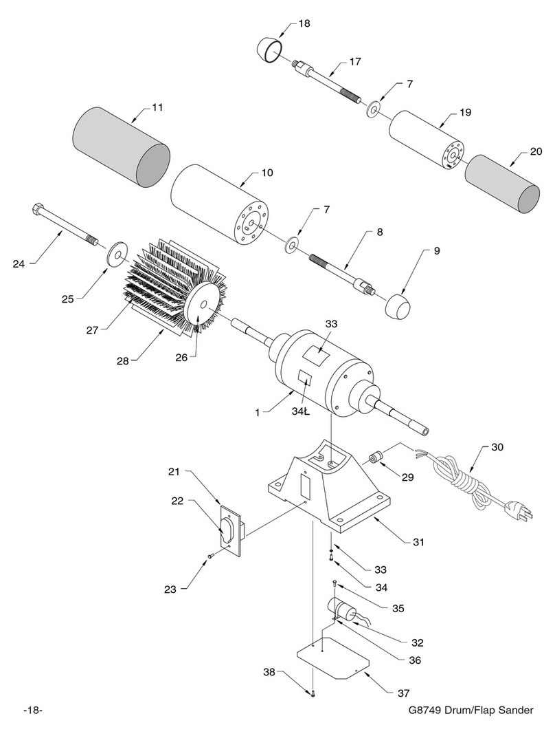 Grizzly G8749 parts list