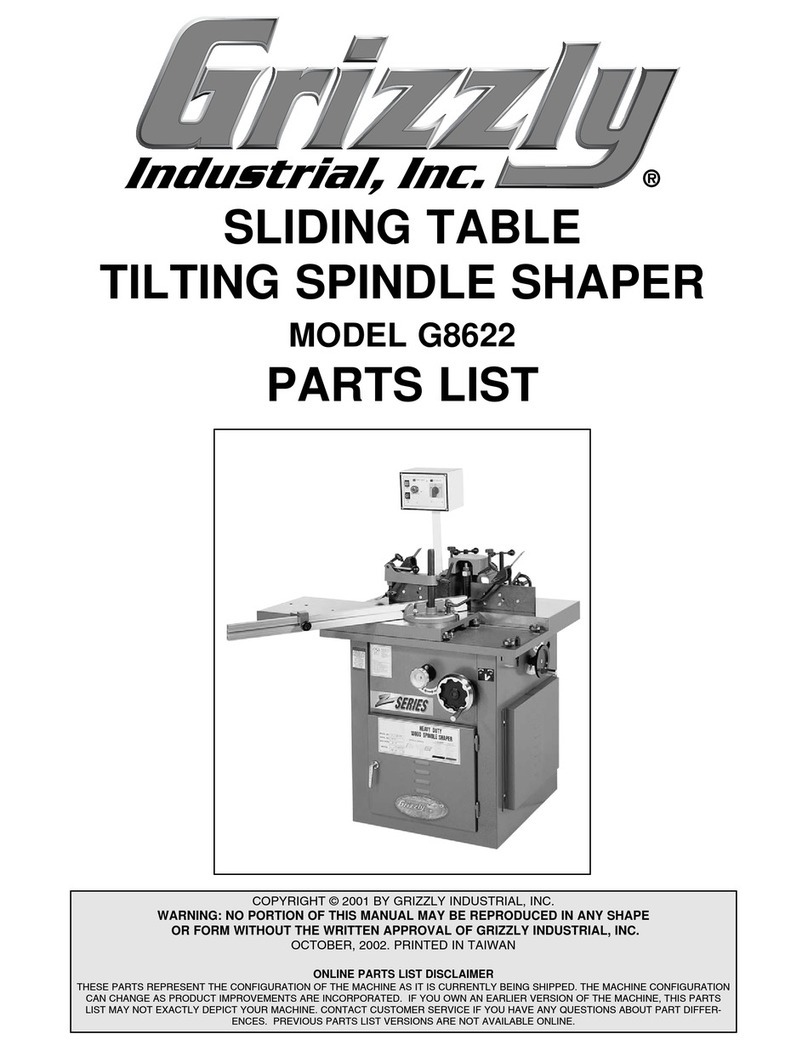 Grizzly G8622 User manual