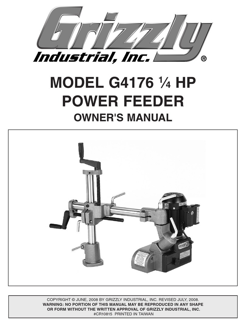 Grizzly Power Feeder G4176 owner's manual