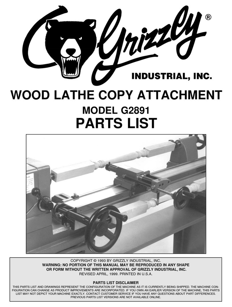 Grizzly G2891 User manual