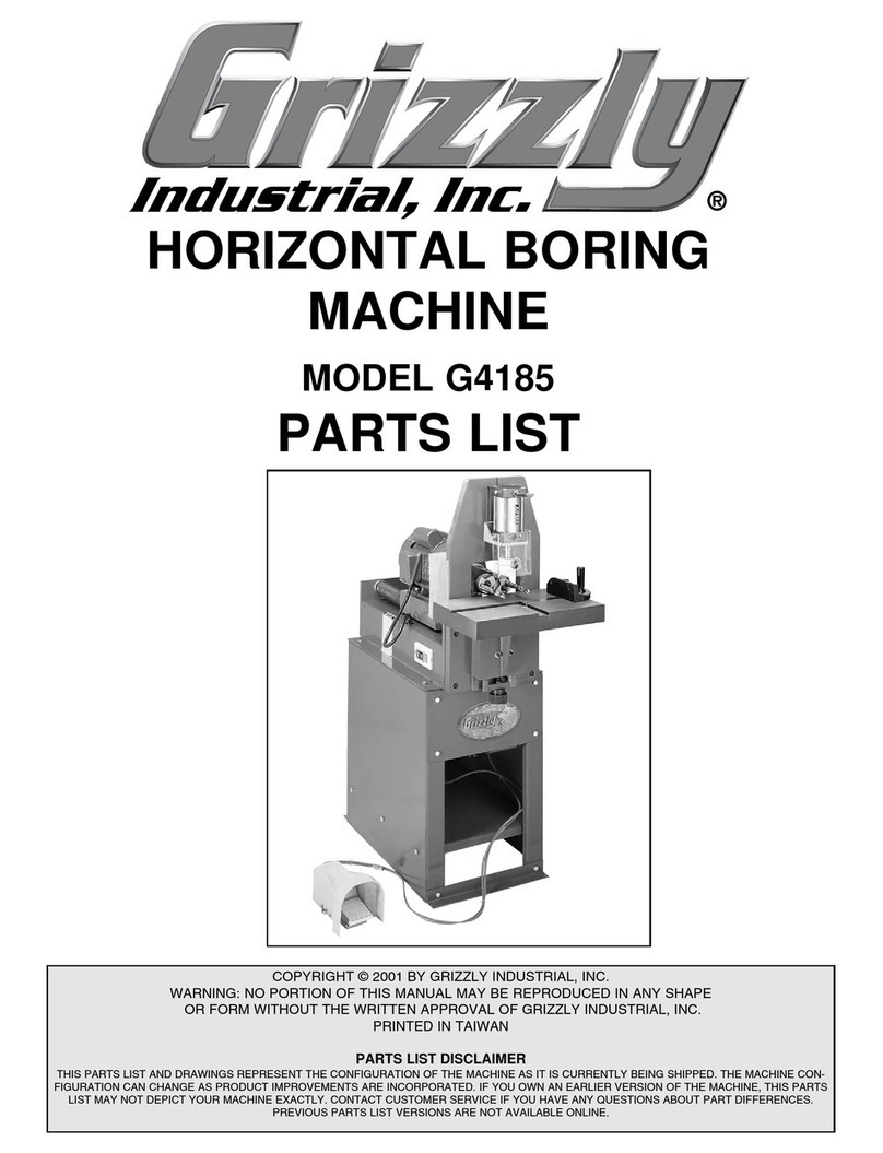 Grizzly G4185 parts list