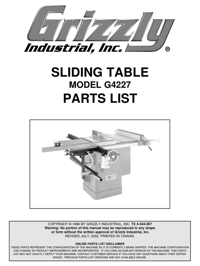 Grizzly G4227 parts list