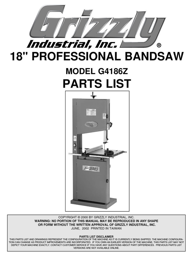 Grizzly G4186Z parts list