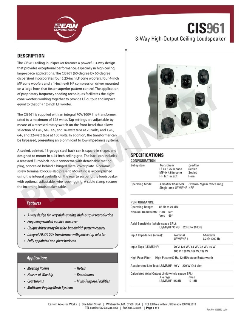 EAW CIS961 Specifications