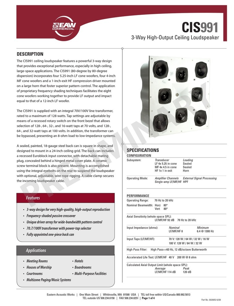 EAW CIS991 Specifications