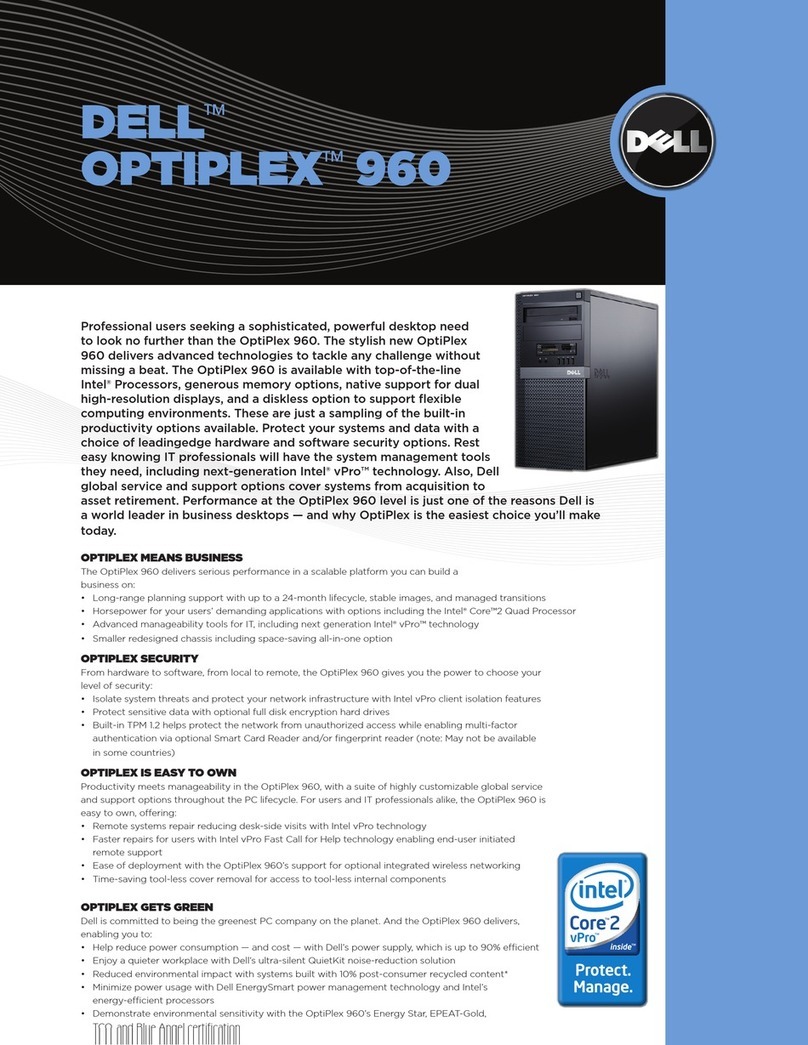 Dell OptiPlex 960 User manual