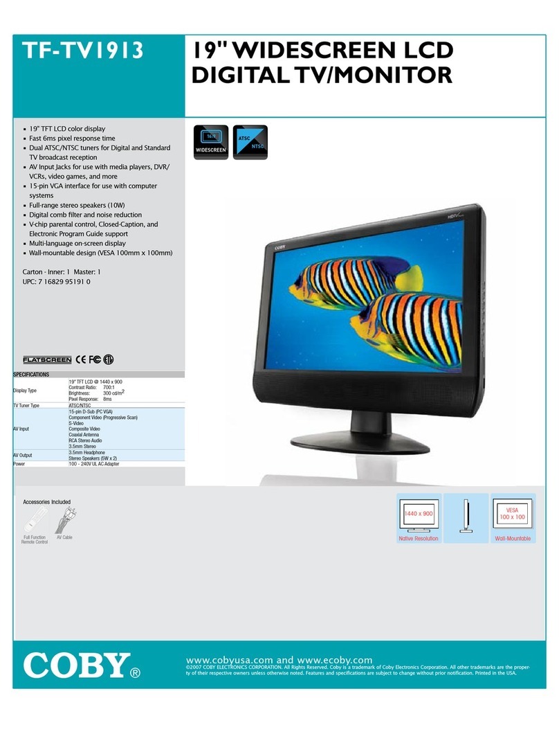 Coby TF-TV1913 User manual