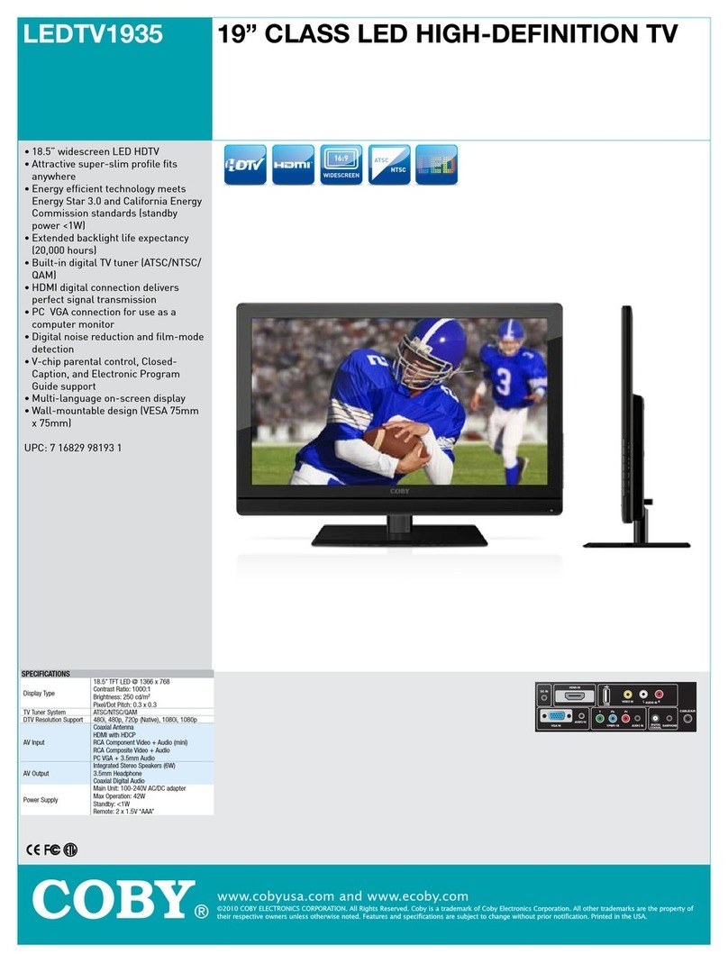 Coby LEDTV1935 User manual