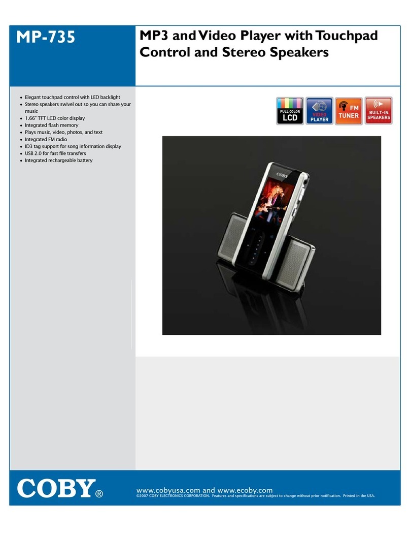 Coby MP-735 1GB Specifications