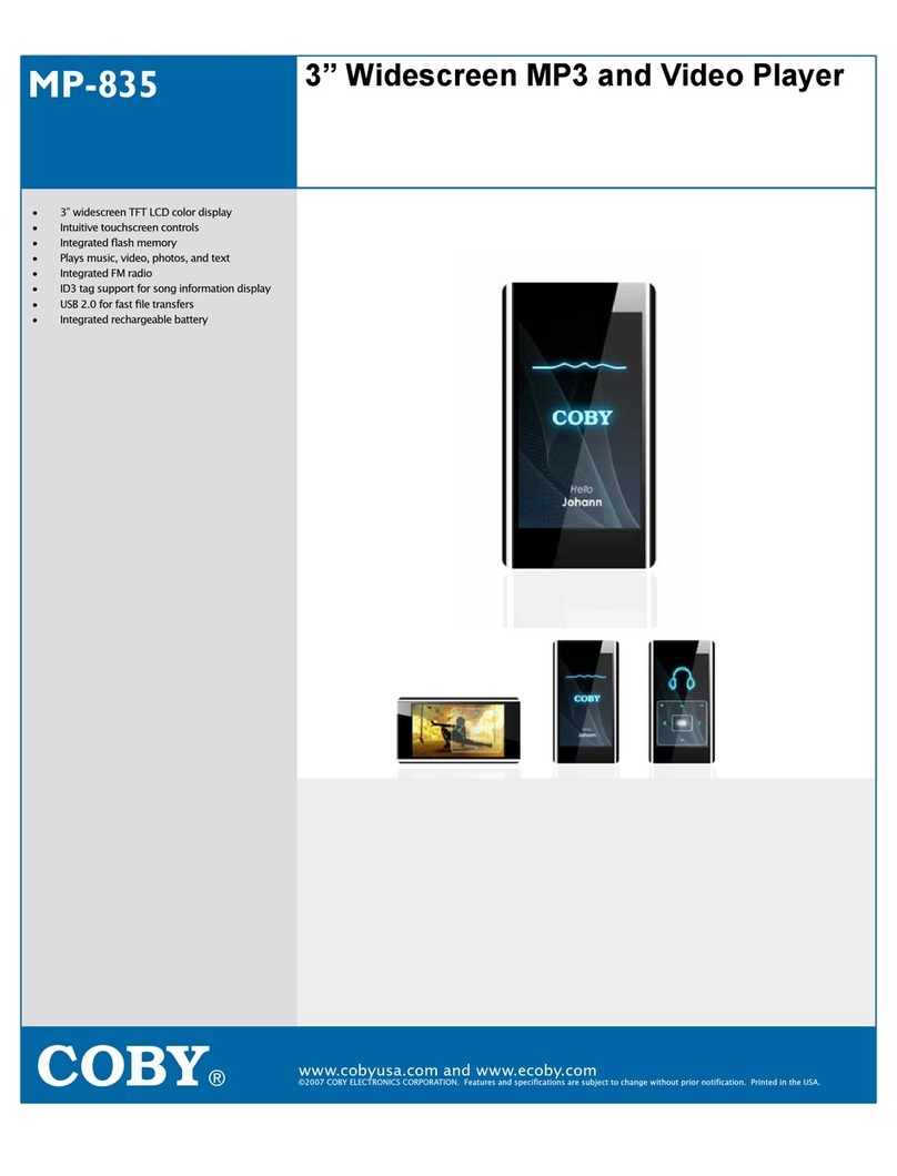 Coby MP-835 2GB User manual