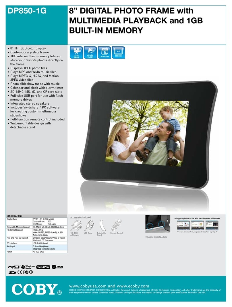 Coby DP850 Specifications