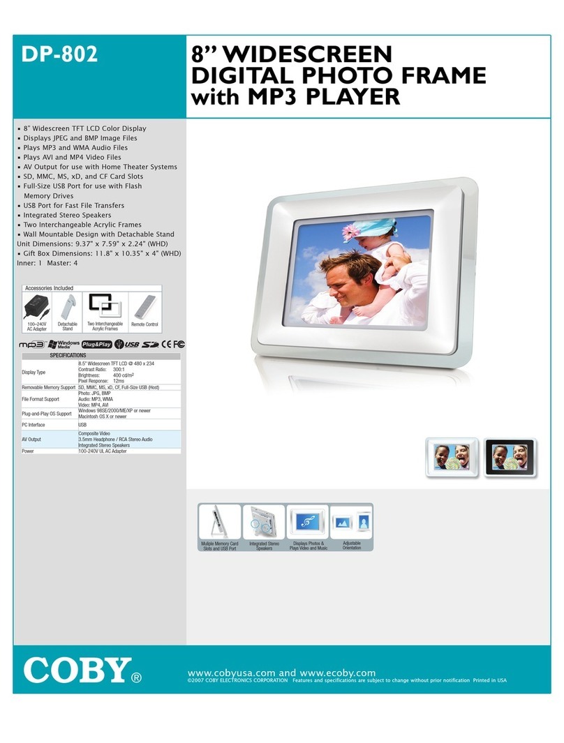 Coby DP-802 Specifications