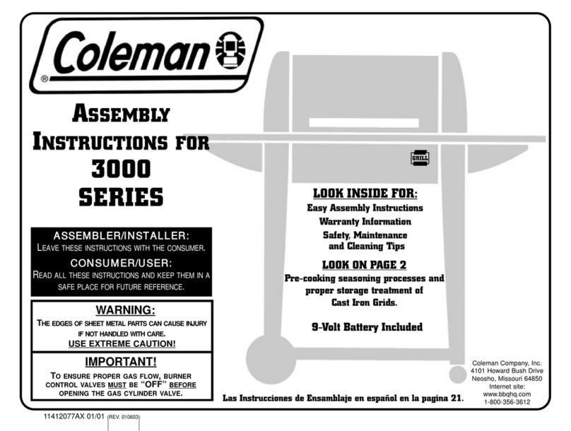 Coleman 3000 Series LG30610EB User manual Coleman 3000 Series LG30610EB User manual