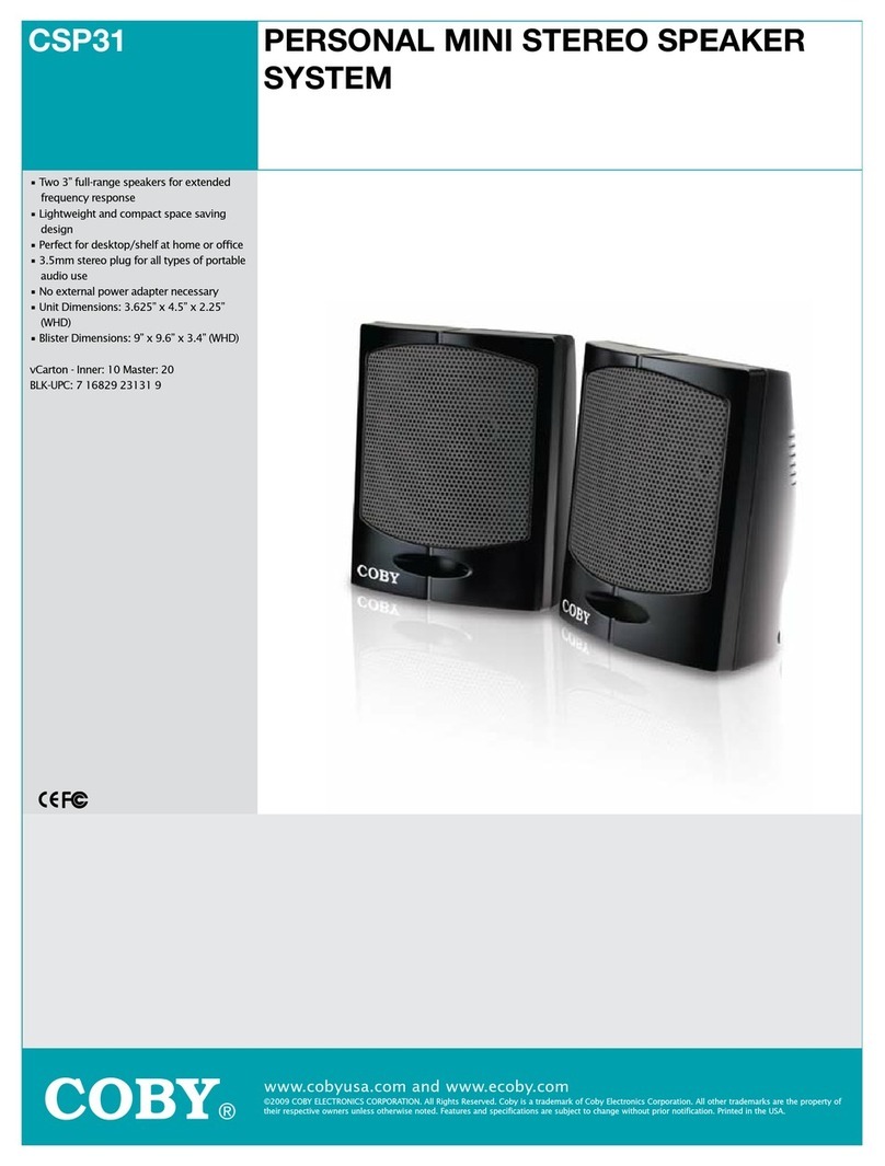 Coby CSP31 User manual