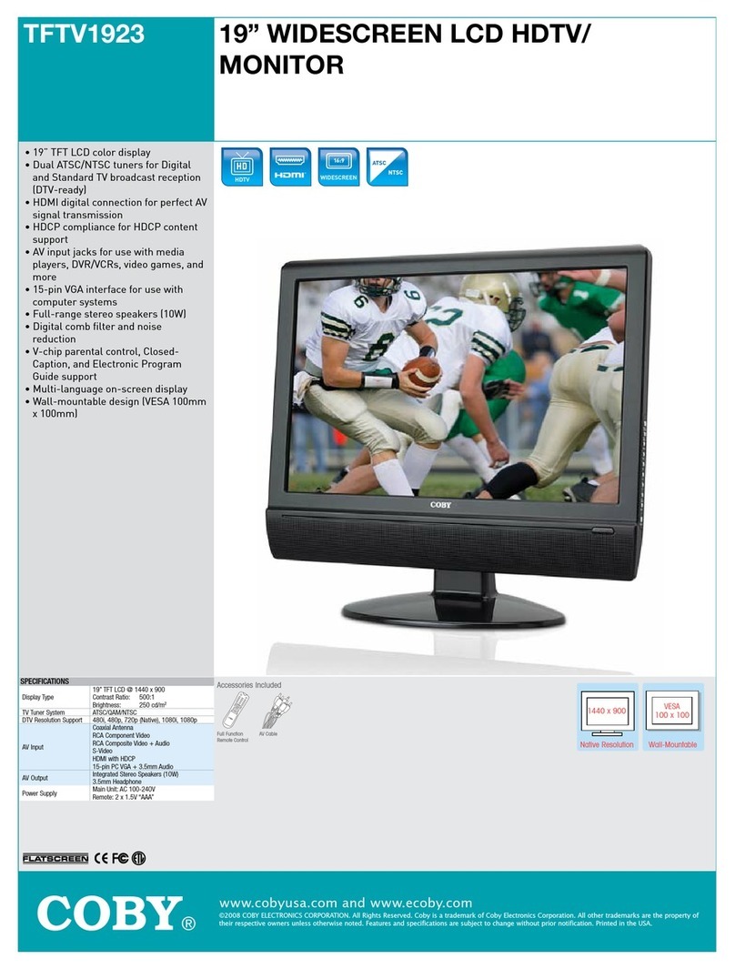 Coby TFTV1923 - 19" LCD TV User manual