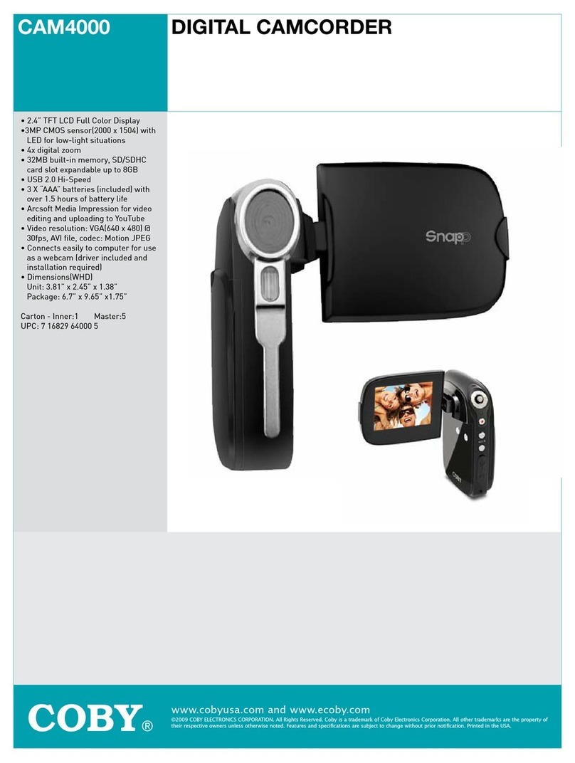 Coby SNAPP CAM4000 User manual