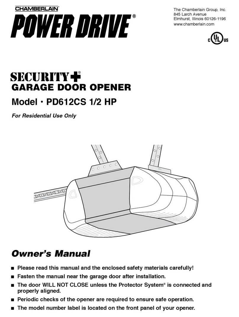 Chamberlain Power Drive Security+ PD612CS User manual