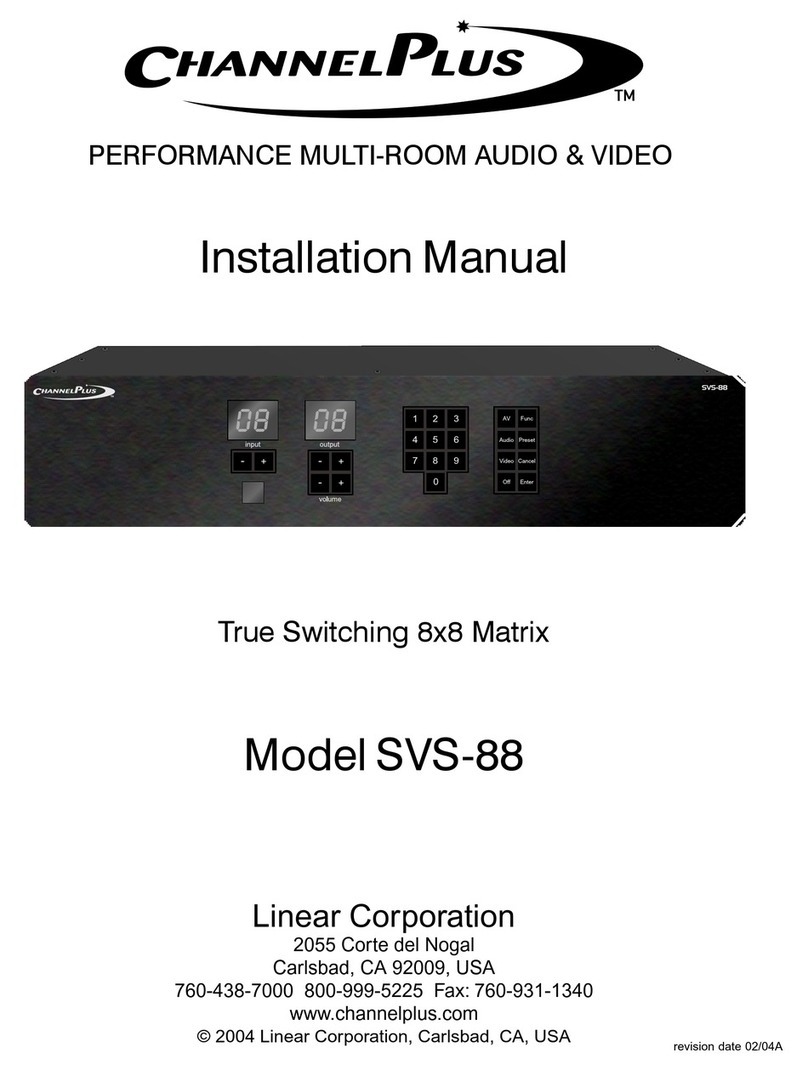 Channel Plus SVS-88 installation manual