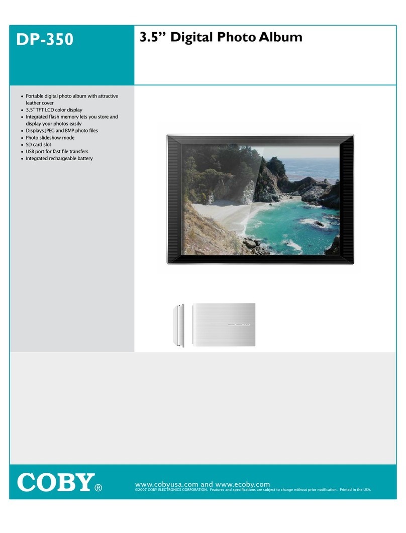 Coby DP350 - Portable Digital Photo Album Specifications
