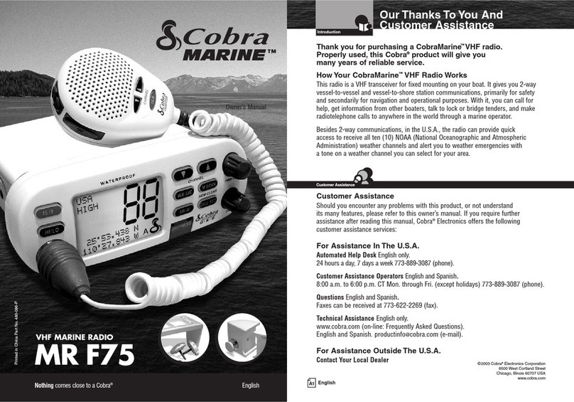Cobra MARINE MRF75 User manual Cobra MARINE MRF75 User manual
