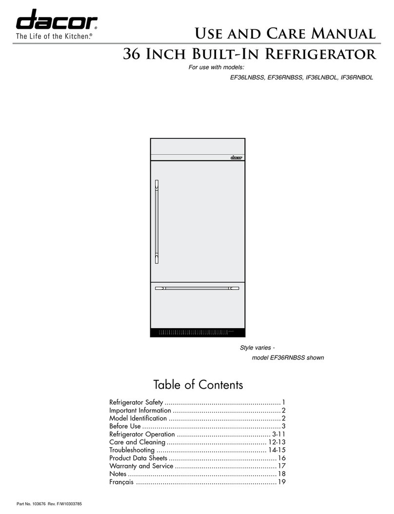 Dacor EF36LNBSS User manual