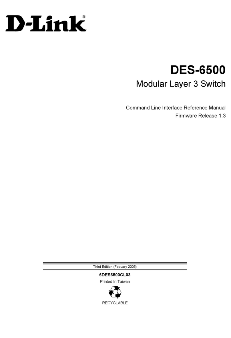 D-Link TM DES-6500 User manual