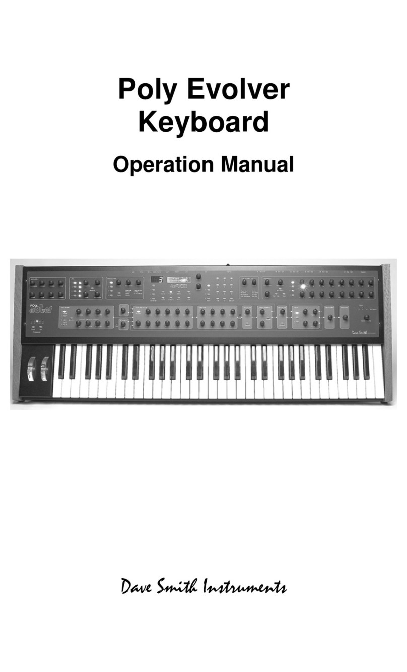 Dave Smith Instruments Poly Evolver Operation manual