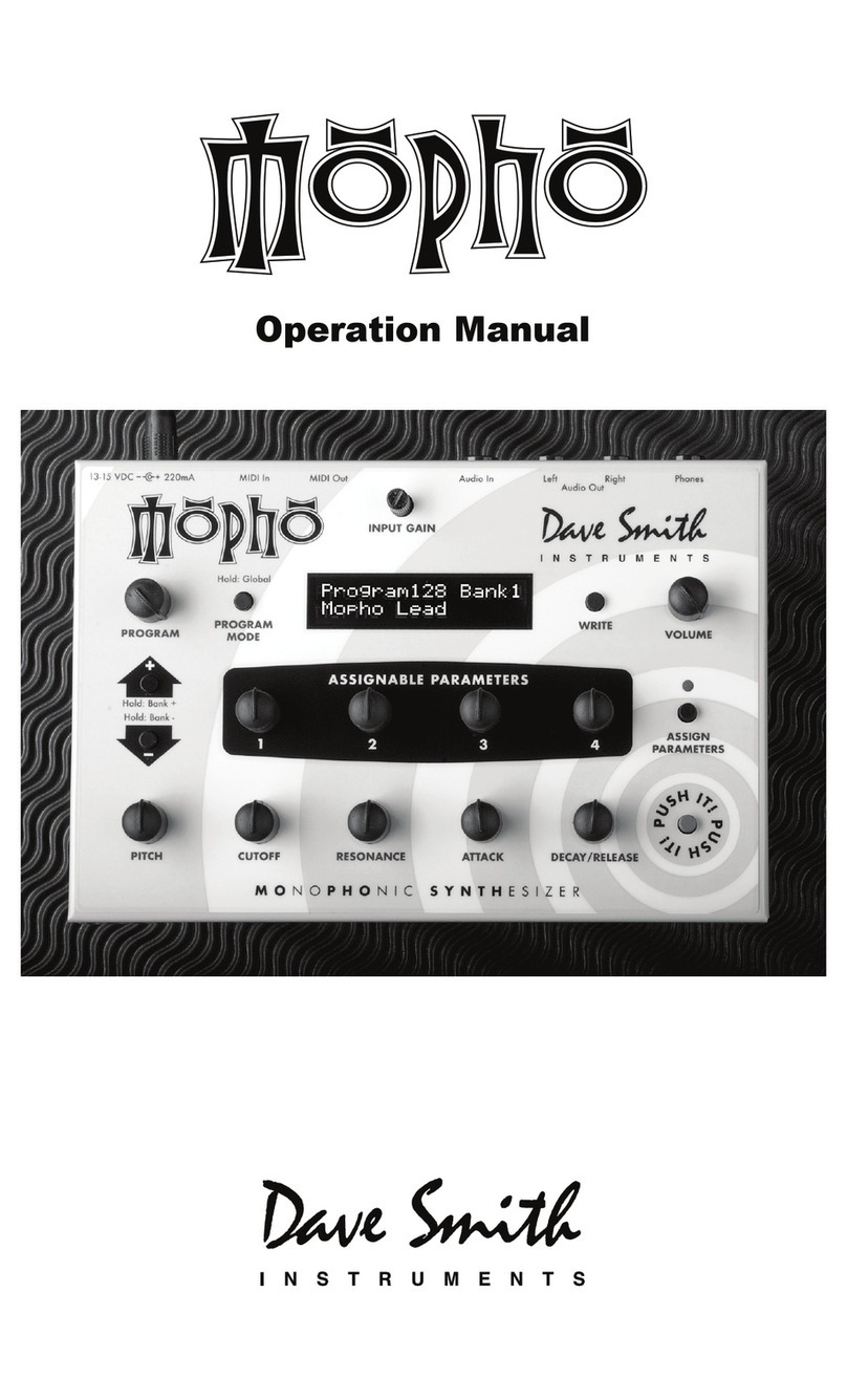 Dave Smith Instruments Mopho Keyboard User manual